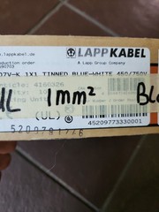 Lapp Kabel X07V-K 1X1 TINNED BLUE 450/750V 18awg 100 meters 4160314