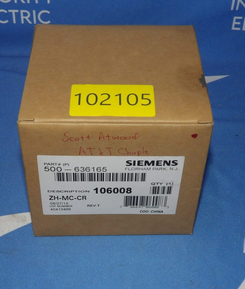 NIB Siemens 500-636165 ZH-MC-CR Fire Alarm + 1 Year Warranty