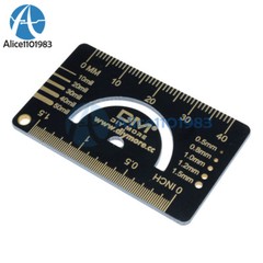 4CM Multifunctional FR4 PCB Ruler Measuring Tool Angle Measure Meter + Keychain