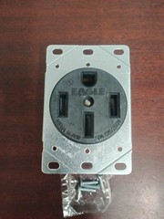 Eagle Electric 50 Amp 125/250V Nema 14-50R 3-pole 4-Wire Flush Receptacle. New