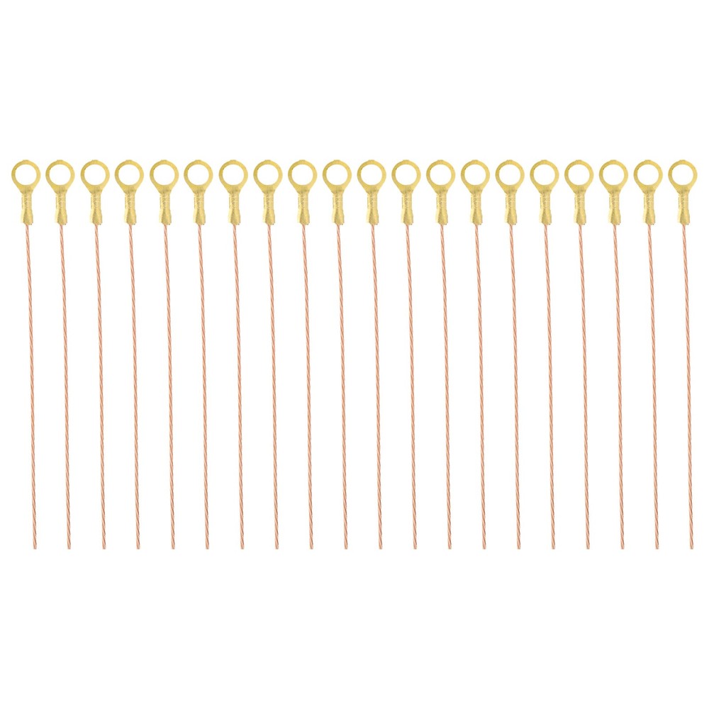 6 Inch Bare Copper Wire-Copper Grounding Lugs, 20 Pcs Cables with Lug