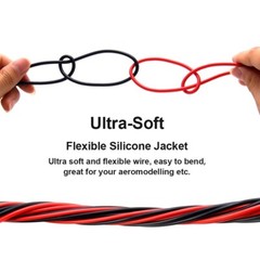 20 Gauge Silicone Wire Spool 40 Feet, Ultra Flexible High Temp 200 deg C 600V 20