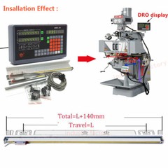3Axis Digital Readout DRO Display 1um Linear Scale 350&400&650mm High Precision