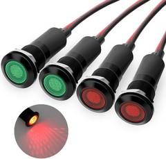 12mm 12 24V LED Indicator Light IP67 Waterproof Indicator Light Pilot Dash Head
