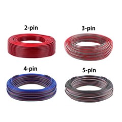 Flat Ribbon Cable 3 4 5 6 Way Hook-up Wire Flexible PVC Wire for LED Connectors