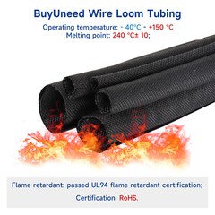 Cable Management Lot/Woven Mesh Split Sleeve Wire Loom Auto Harness Power cord