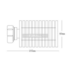 1Pcs New RF simulation load/coaxial load 50Ω DC-3GHz 100W 7/16 DIN male