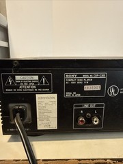 Sony CDP-C305 5-disc CD player dual d a converter system stabilizer circuit
