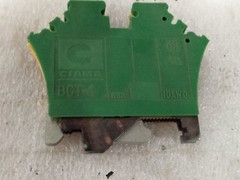 Ciama BCT-4 Ground Terminal Block 4mm2 10AWG Green Yellow DIN Rail Earth 5/order