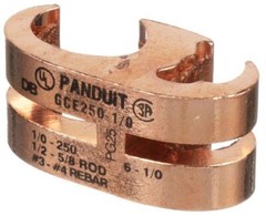 PANDUIT GCE250-250, Grounding Connector, 1/0 AWG Str to 250 KCMIL Run/Tap, 1pc