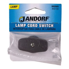 3 Lamp Cord Feed Through On/Off Switches (2) Brown 60180 & (1) White, 1 Finial