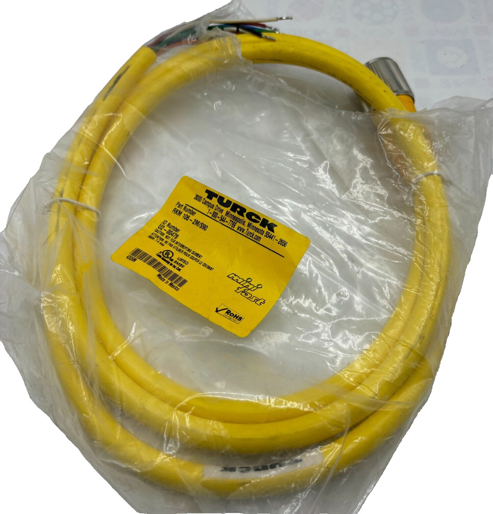 TURCK RKM 106-2M/S90 MINIFAST DOUBLE-ENDED CORDSET CABLE U2-00478,RKM1062M/S90🔔