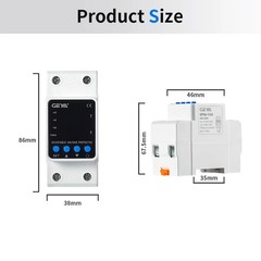 GEYA GPS6 Digital Display Voltage Current KWH Protection Device Protection 2P 40/63/80A 220