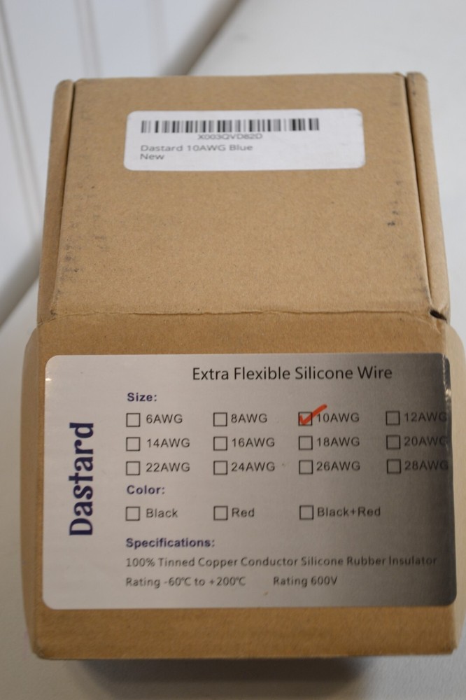 Dastard 10AWG Blue Ultra Flexible Silicone Wire