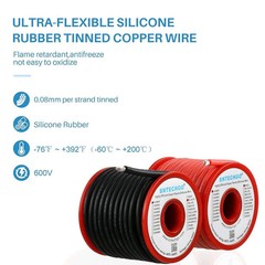 BNTECHGO 12 Gauge Silicone Wire Spool red and Black Each 25ft Flexible 12 AWG St