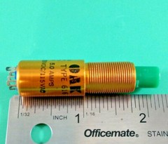 OAK PUSH SWITCH # 616-6 GREEN SPDT 5 AMPS 28 VDC 115 VAC