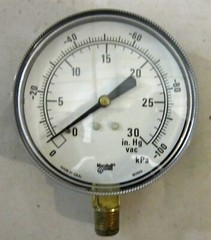 Marshalltown 0 – 30″ Hg vac, 3.5″ dial Pressure Gauge, Model G23622, New