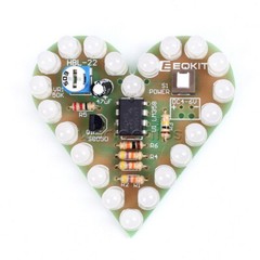 DIY Heart Shape Breathing Lamp Kit Love Shape Electronic Kit DC 4V-6V LED Module