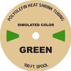 100 FT. GREEN 3/32″ Polyolefin 2:1 Heat Shrink Tubing