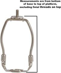 Small 6 Inch Heavy Duty Lamp Shade Harp Holder Table Floor Lamp A Size: 6 Inch