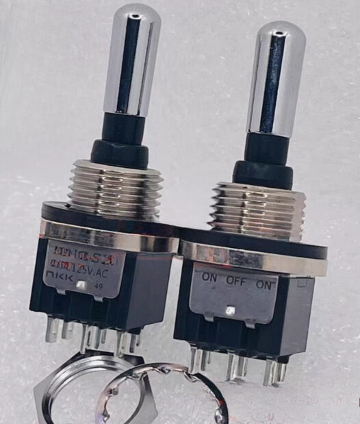 1PCS M-N23S1WB NKK shaking head switch DPDT 3rd gear self-locking hold MN23WBW01