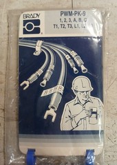 BRADY PWM-PK-9, WIRE MARKERS, 1, 2, 3, A,B,C, T1, T2, T3, L1, L2, L3; NEW IN BAG