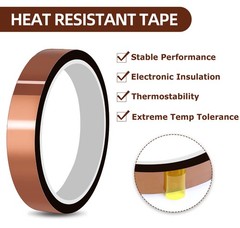 Kapton Polyimide Tape Heat Resistant Adhesive Insulation 3mm-100mm Wide 33M Long