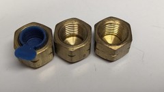 Lot of (3) NOS 1/4” NPT Female Brass Pipe End Cap, 213P-4