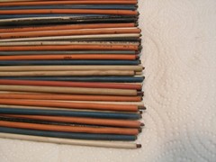VINTAGE 66 Pieces 12 1/4″+ Long 12 Gauge Copper Wire. In Homemade Tube Various C
