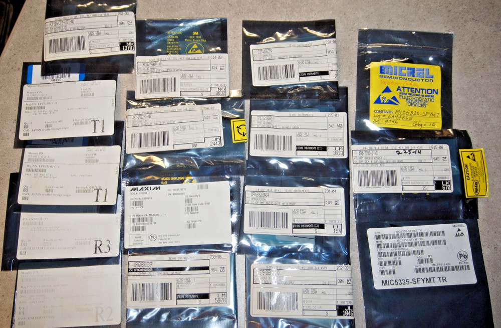 Mixed Lot of Electronic Parts – IC, Op-Amp, Diode, RF AMp, Capacitor, TI, MOUSER