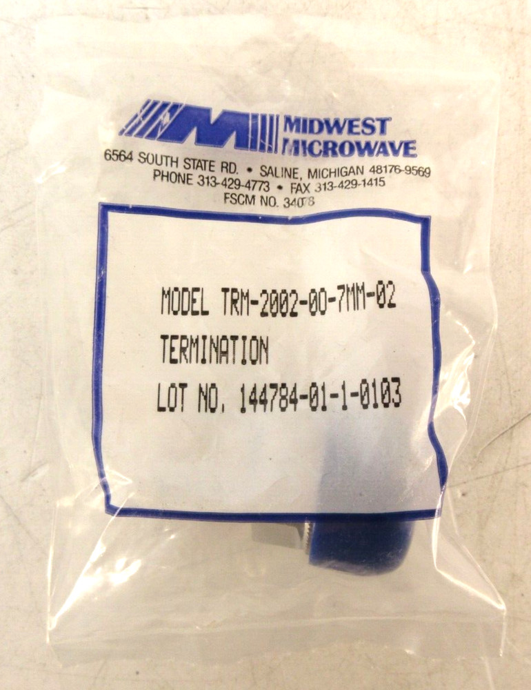 Midwest Microwave TRM-2002-00-7MM-02 Precision Termination DC – 18GHz, 7 mm, 2 W