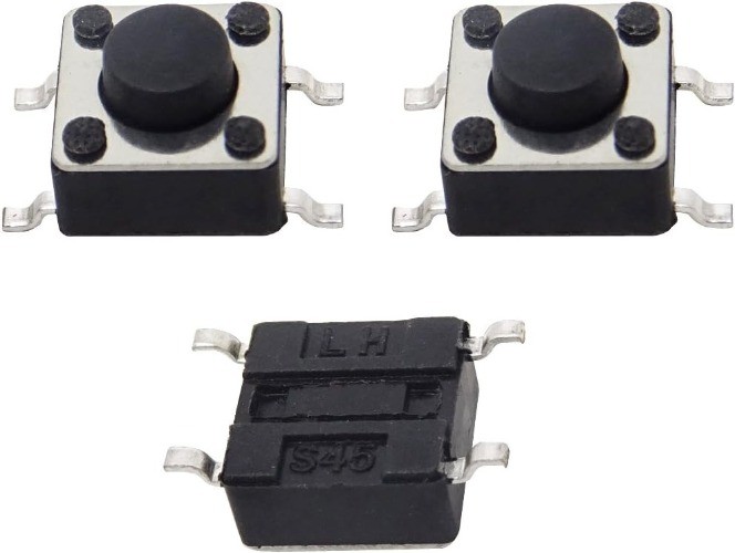 100 Pcs 6x6x4.3mm 4 Pin Micro SMD SMT Momentary Tactile Pushbutton Switches