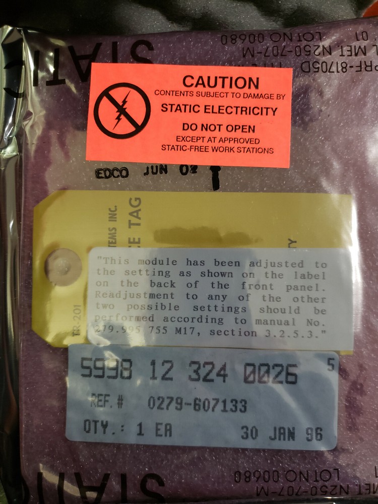 279607133 AEG ERF 320 Circuit Card Assembly 5998-12-324-0026