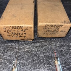 VINTAGE LOT OF 2 GLASS HIGH VOLTAGE RESISTOR L45 L96 Unknown Maker LOC Z