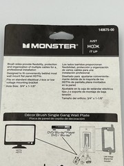 Monster Products 140675-00 Decor Brush Wall Plate, White