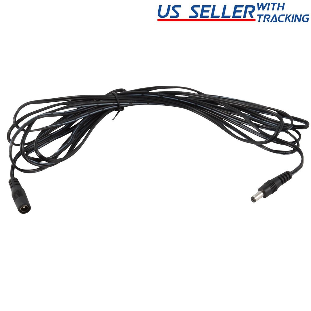 10ft DC Power Extension Cable 5.5mm x 2.1mm Male Female Cord 10 feet/3M 20AWG