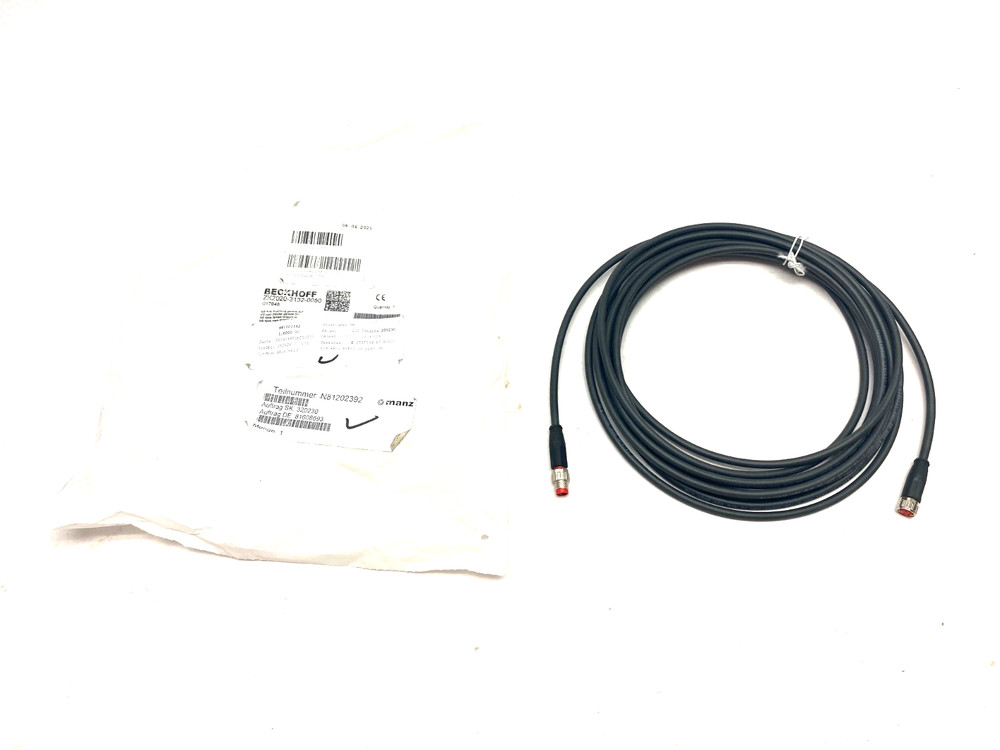 Beckhoff ZK2020-3132-0050 Double Ended Power Cable M8 4-Pin 5m Length 017948