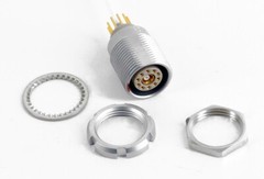 1) New Genuine LEMO ECG.2B.810.CLN2 Panel Mount Connector 10 LV+ 1 CoAx Contacts