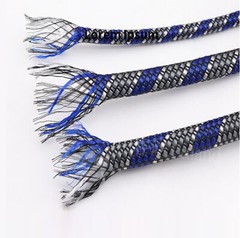 Blue/White/Gray PP Cotton&PET Expandable Braided Sleeve Sheath Cable DIY Modding