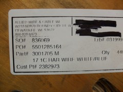 QTY 4400 FT – ALLIED WIRE 17 1C HAR WIRE – 3001705M White & Blue – 27 Strand new