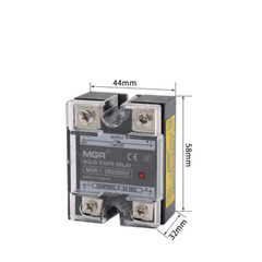Solid State Relay Module SSR 10-150 amp DC-AC & DC-DC, 3-32V DC to 5-220V DC