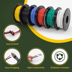 Flexible Silicone Wire Cable 2/6/8/10/12/14/16/18/20/22/24/26/28/30 AWG Colorful