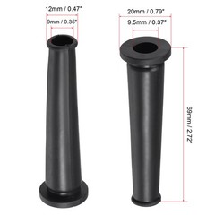 10X 69mm Length Cord Boot Protector Cable Sleeve Hose Rubber Black