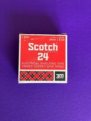 3M SCOTCH 24 ELECTRICAL SHIELDING TAPE 1 INCH x 15 FOOT TINNED COPPER WIRE BRAID