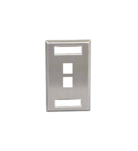 ICC IC107S02SS Stainless Steel Faceplate 2 Ports Single Gang