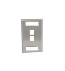 ICC IC107S02SS Stainless Steel Faceplate 2 Ports Single Gang