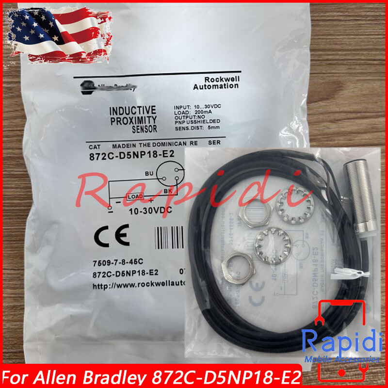 NEW Proximity Sensor Switch For Allen Bradley 872C-D5NP18-E2 10-30VDC 200mA PNP