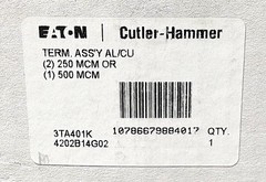 Cutler Hammer 3TA401K Lug Kit w/ White Lug Cover (New)