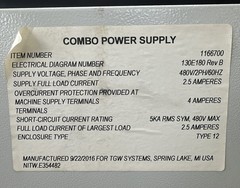 TGW IAD8930PS1166700 Combo Power Supply CTRLS-PWS-24VDC-10-CMB 1166700 +WARRANTY