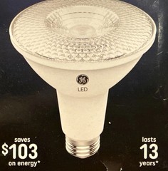 2 GE LED Flood Bulbs,Par30, Soft White, Long Neck, 1000 Lm, 12-Watt – 38446